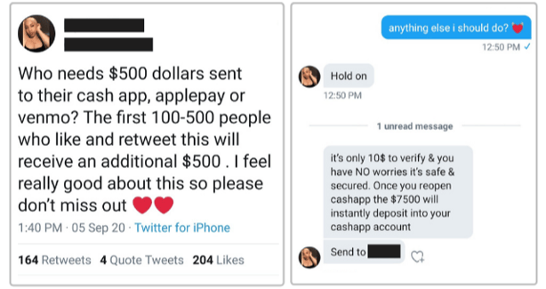 Scammers are stealing money through social media giveaways