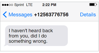 Wrong number scam